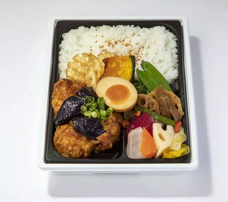 20. 茄子と鶏唐揚げの香味ソース和え弁当｜野菜も摂れる彩り豊かな駅弁 1枚目