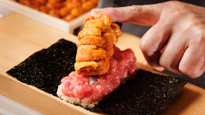 ディナーコースでおいしい寿司をゆっくり楽しもう 2枚目