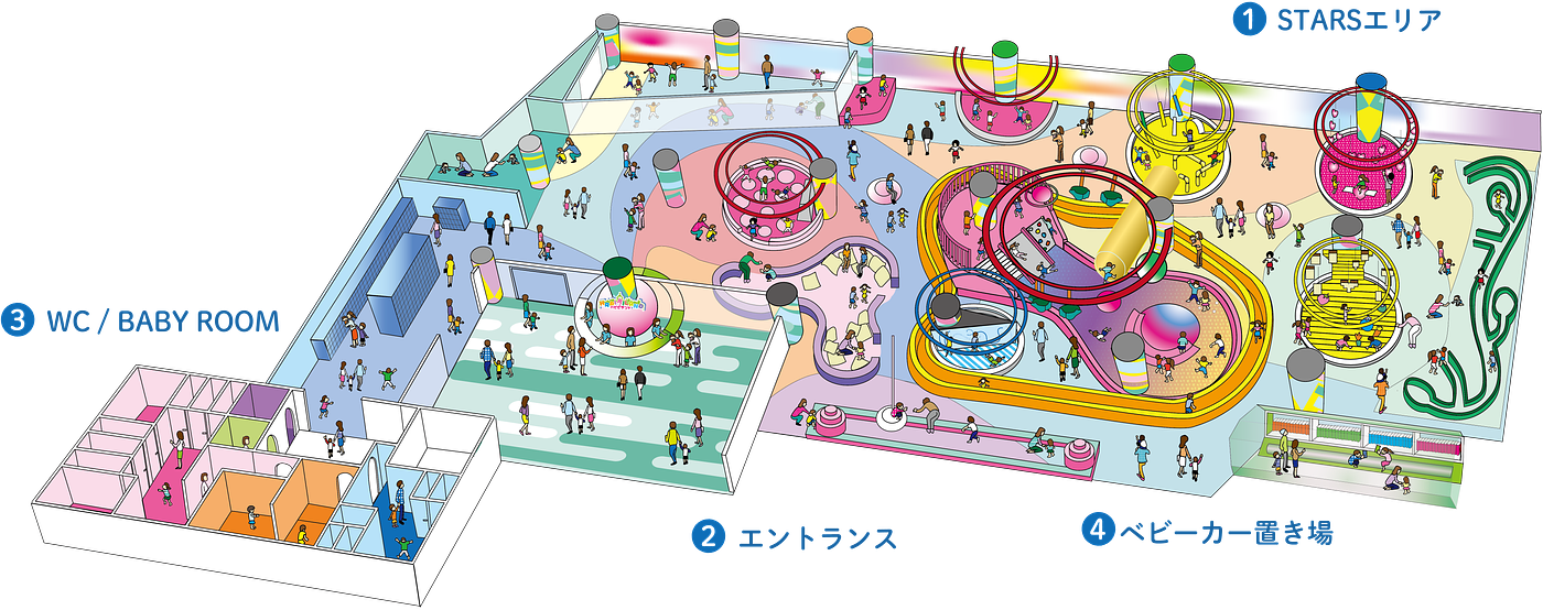 【横浜】雨でも天気を気にせず遊べる屋内キッズパーク！『ハピピランド横浜アソビル店』12のSTARSを紹介の画像