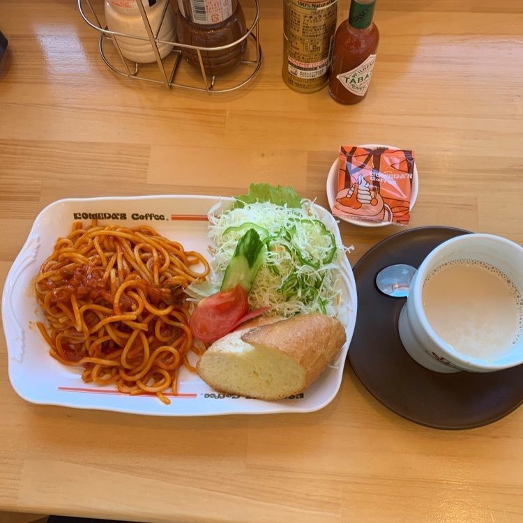 #タカちゃんの日常 #利府町 #コメダ珈琲利府店 #喫茶店の王道ナポリタン #たっぷりミルク珈琲 #aumoグルメ