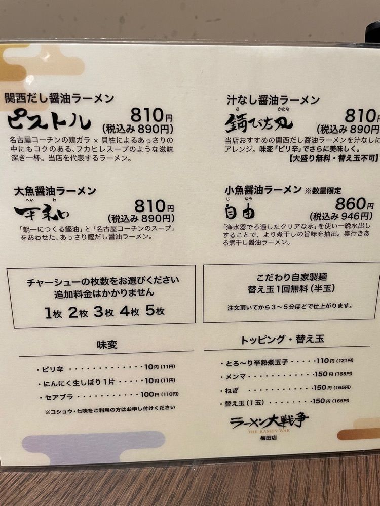 kei_koさんが投稿したラーメン 大戦争 梅田店（THE RAMEN WAR）に関する口コミの画像