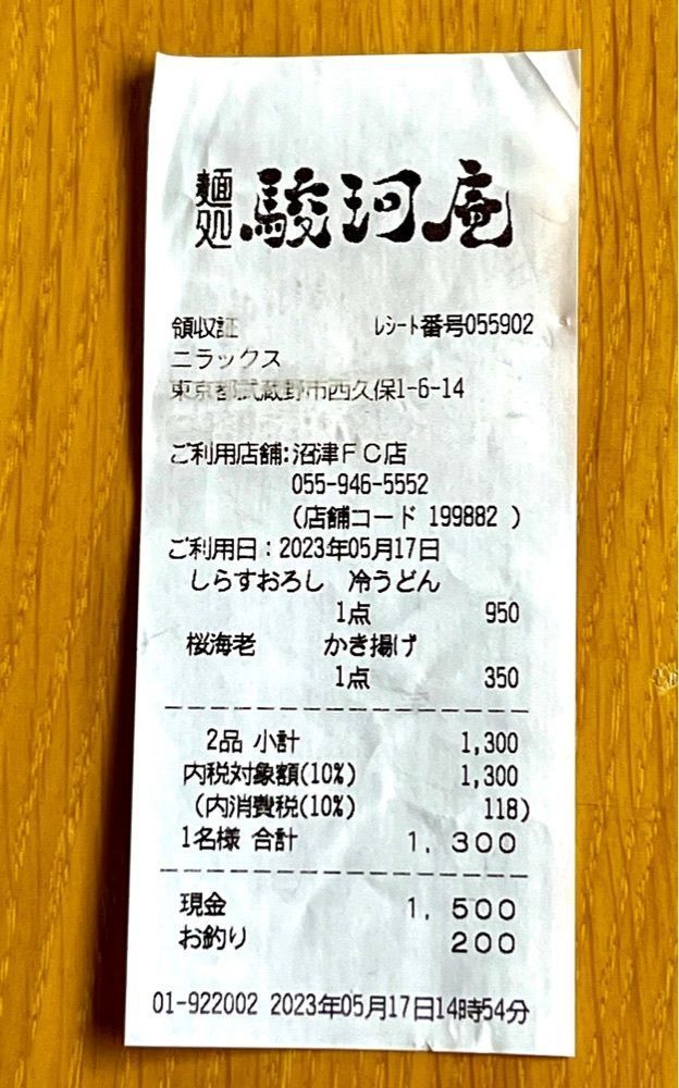 ビンカさんが投稿した駿河庵に関する口コミの画像