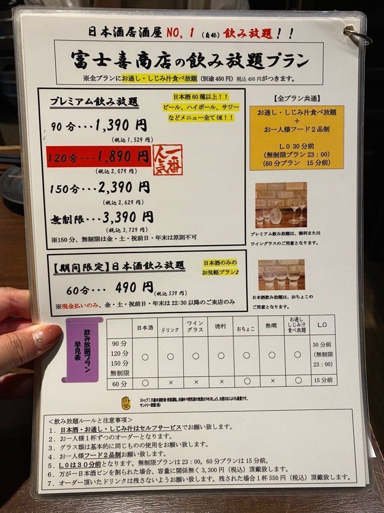 だるまグルメさんが投稿した47都道府県の日本酒勢揃い 富士喜商店 池袋本店に関する口コミの画像