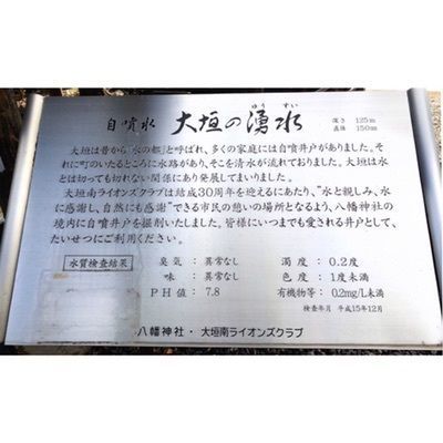 Mr. イリジウム シルバーさんが投稿した八幡神社「大垣の湧水」に関する口コミの画像