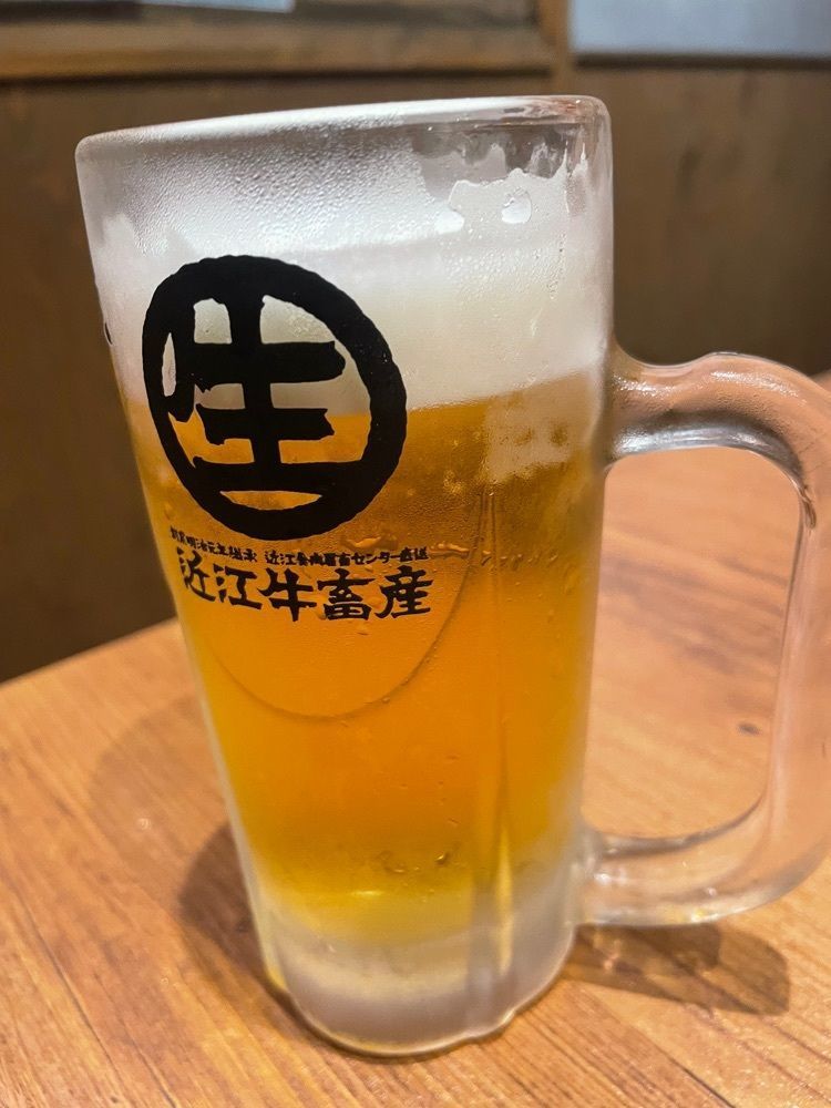 おれんじ🍊さんが投稿したキンキン麦酒とプリっと小腸 近江牛畜産あさひ 山科駅前店に関する口コミの画像