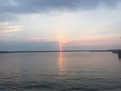 寺泊海岸線の町並み