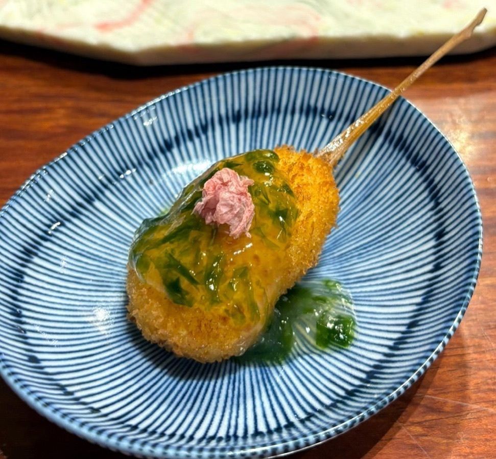 神様､食べても太らない身体をくださいさんが投稿した串揚げ キュイジーヌ･ド・オオサカ･リョウ 大阪本店（Cuisine d'Osaka Ryo）に関する口コミの画像