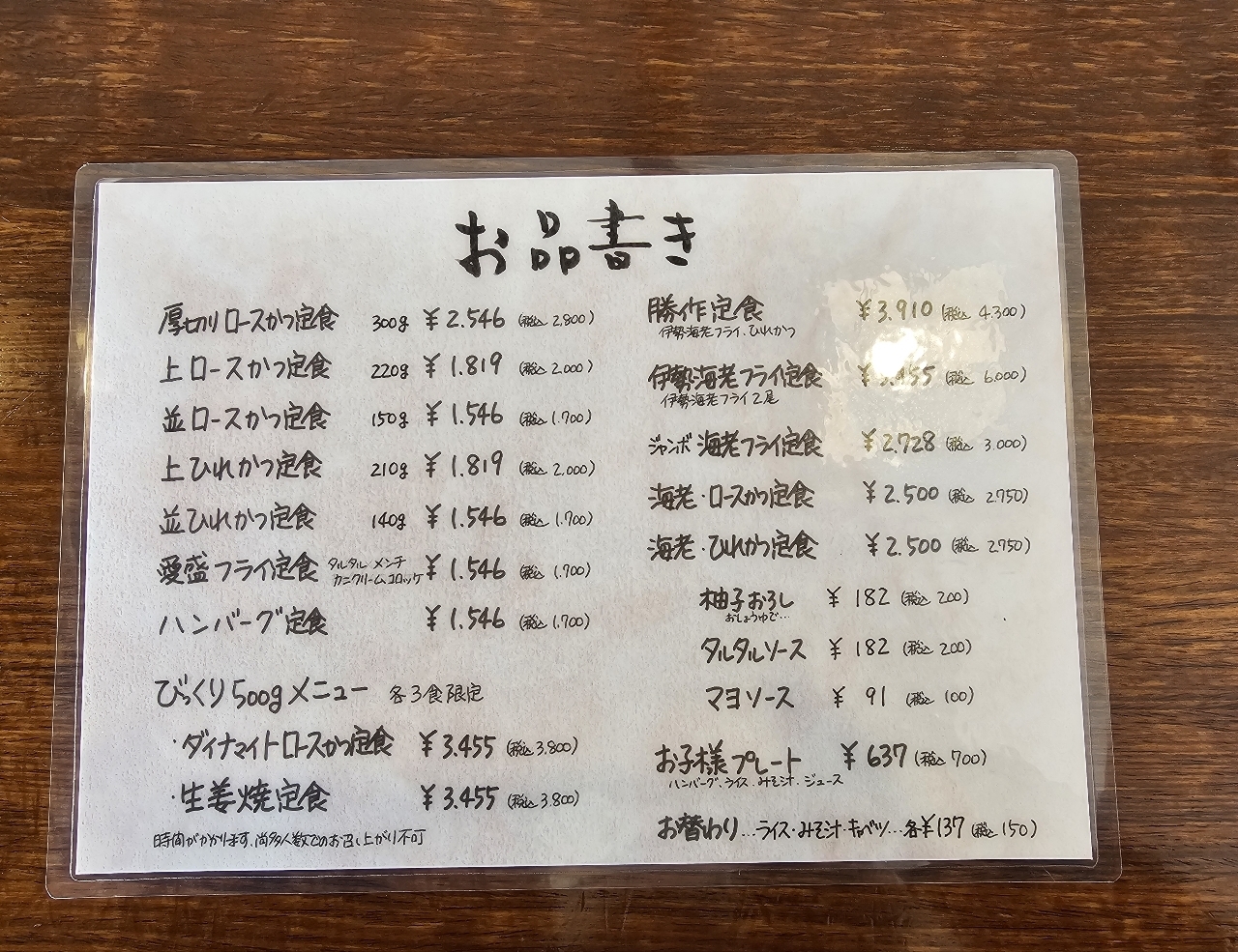 通りすがりのAさんが投稿した勝作に関する口コミの画像