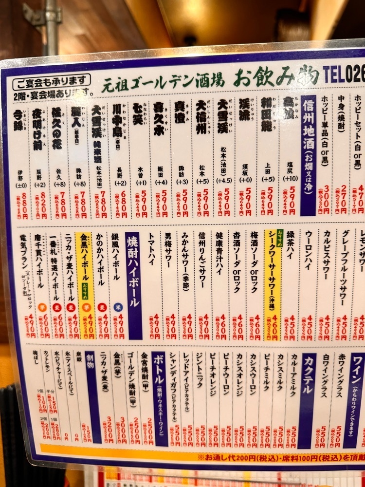 かめ_メグミさんが投稿したゴールデン酒場 おさけや 長野駅前店に関する口コミの画像