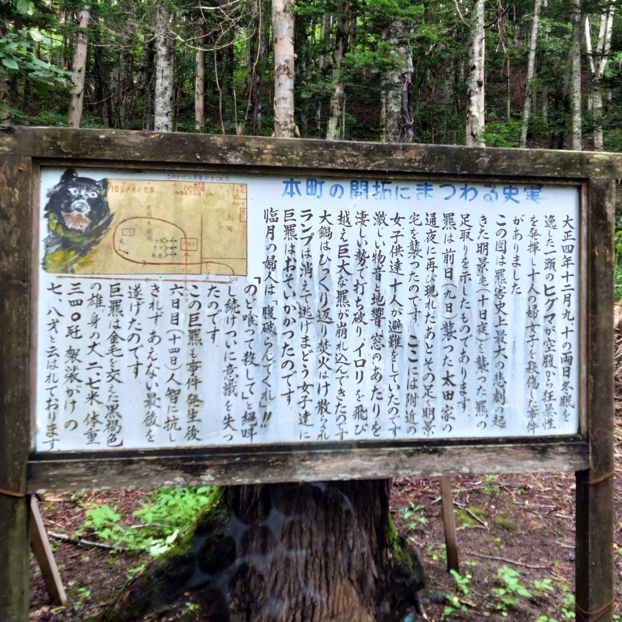 北海道大臣さんが投稿した三毛別羆事件復元跡地に関する口コミの画像
