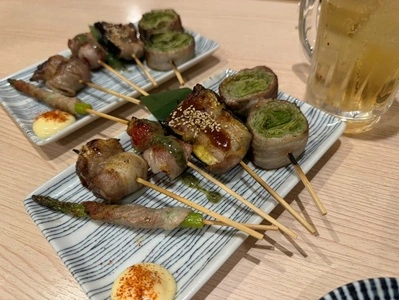 野菜巻き串 ねじり（【旧店名】藁焼きと串 一本丸）