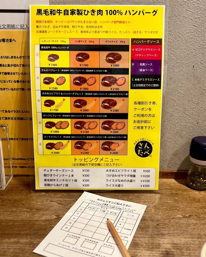 masayan.310さんが投稿した中寺2丁目ハンバーグ さんたべに関する口コミの画像