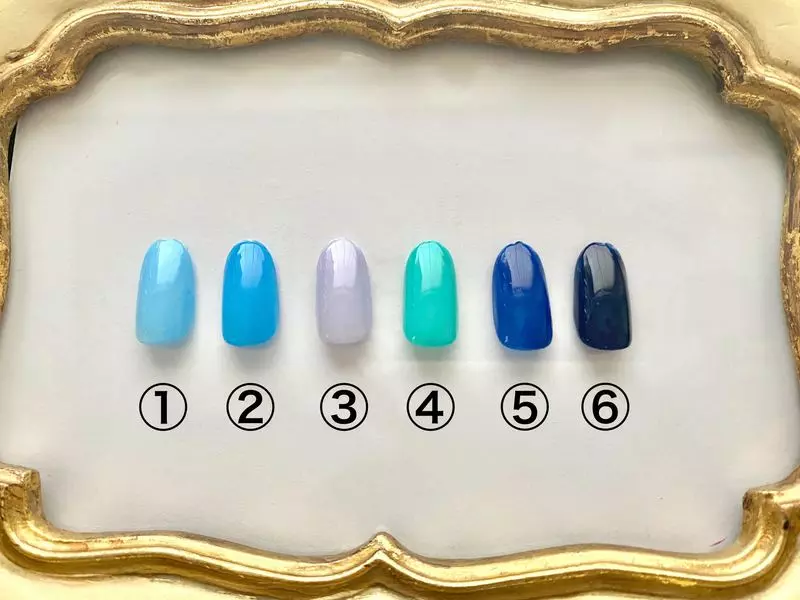 ブルー系6色 1枚目