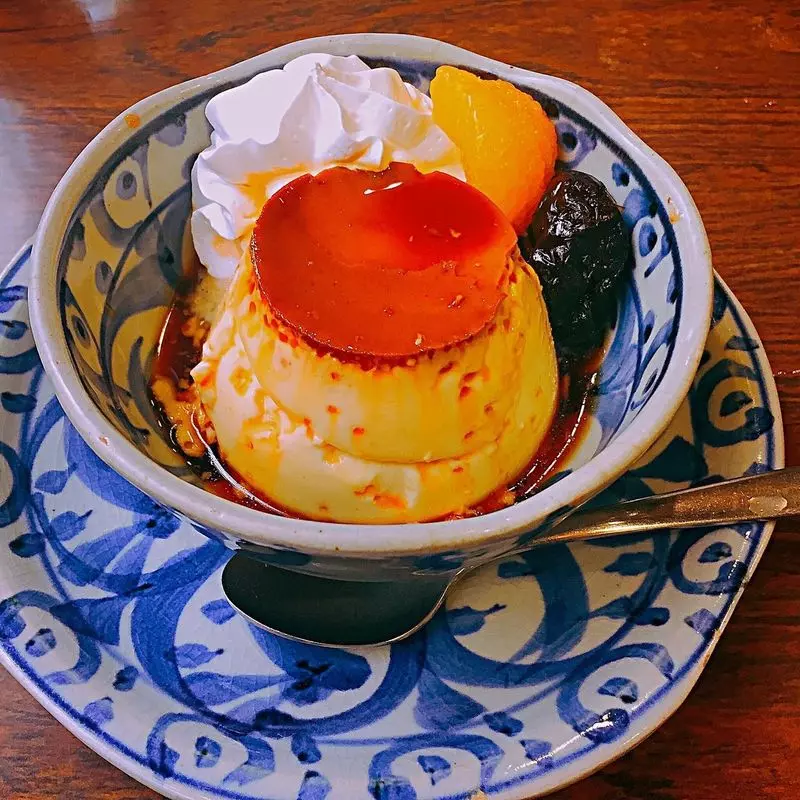 昭和の喫茶店にタイムスリップ♪とってもレトロなプリンアラモード 食品サンプル 昭和の喫茶店にタイムスリップ♪とってもレトロなプリン