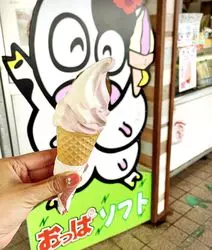 那覇では食べられない【おっぱソフト】は、「道の駅 許田」で♡