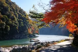 【星のや京都】朝日を浴びながら紅葉を望める屋形舟「秋麗の朝餉舟」でもみじ鍋を味わおう