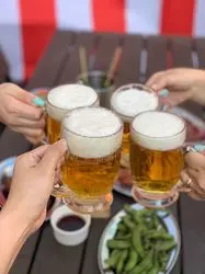 祭囃子の中でビアガーデン！？渋谷の東急百貨店の上で夏を満喫♡