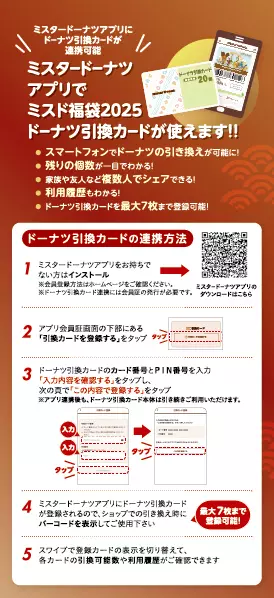 ミスド福袋2025に入っているドーナツ引換券の使い方は? 1枚目