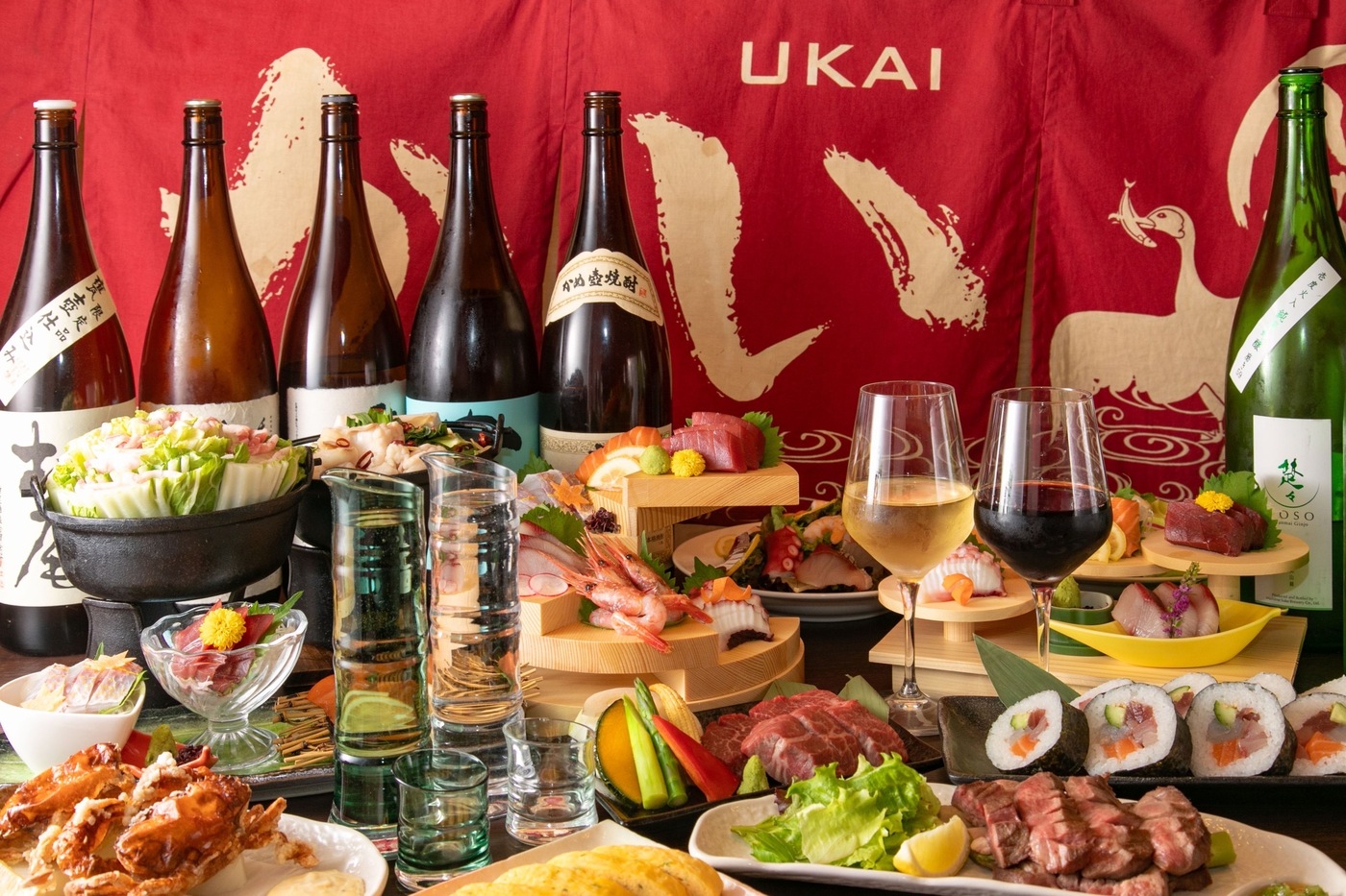 接待や会社飲み会におすすめ！接待駅徒歩約1分｜居酒屋 うかいの画像