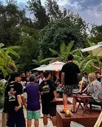 【이시가키 섬】 어른 BBQ라면 "cafe & bar sazanami"! 사우나와 SUP도 즐길 수 있는 야외 리조트