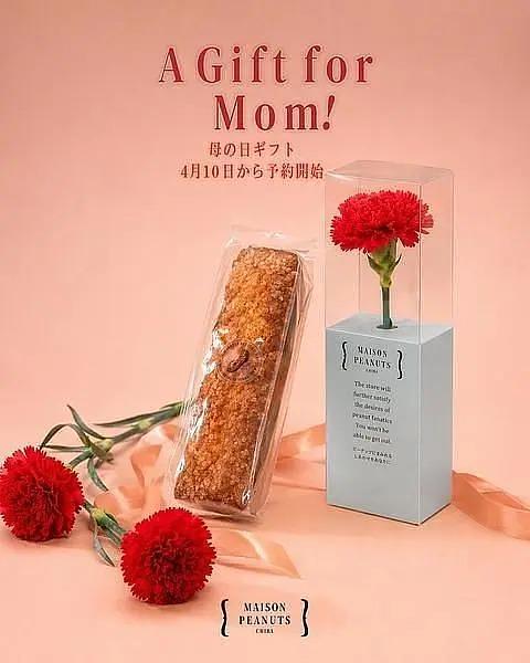 Mother's Day Gift from MAISON PEANUTS CHIBA — A Special Set of Carnation & Peanut Sweetsの画像