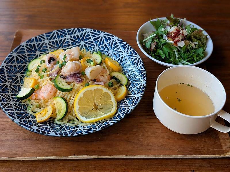【茨城・常総】あすなろダイニング＆里カフェ！平日ランチにサラダビュッフェ＋有機豆コーヒーが付く — 大自然の中で楽しむ夏の冷製パスタとチェリーパフェの画像
