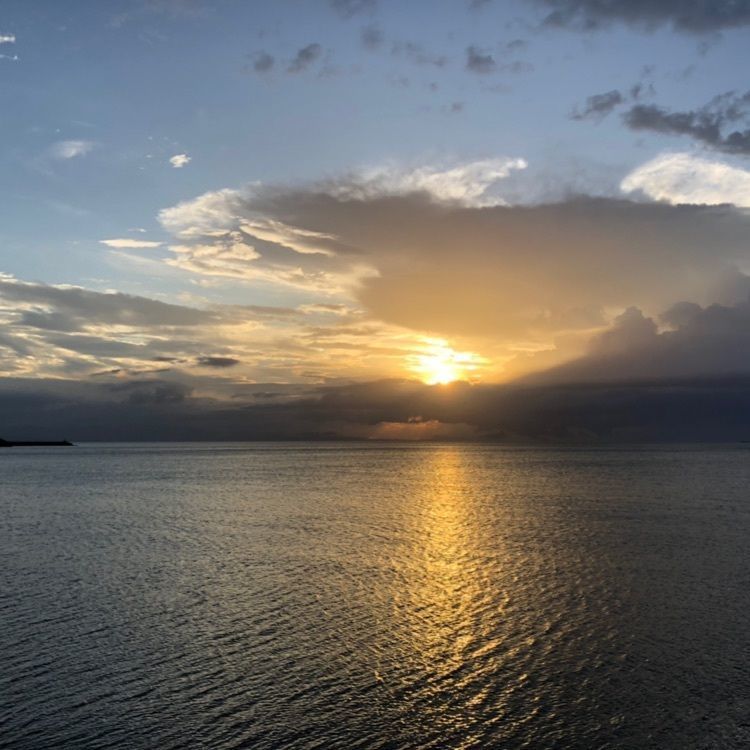 真玉海岸の夕陽